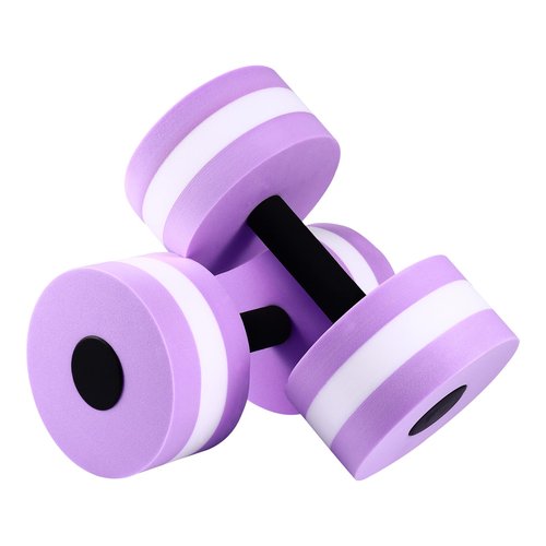 2pcs Aquatic Exercise Dumbells Water Aerobics Fitness Barbells EVA Foam Water Hand Bars Pool Exercises Weight Loss