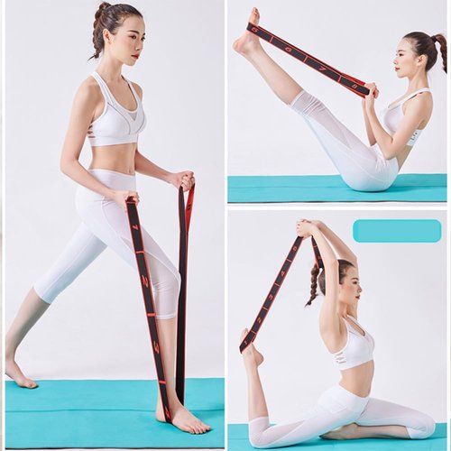 2PCS Fitness Resistance Band for Stretching and Yoga, Numbered Resistance Band with Clear Markings, 8-Section Elastic Training Bands for Yoga, Stretching, Pilates, Fitness (8 Grids)