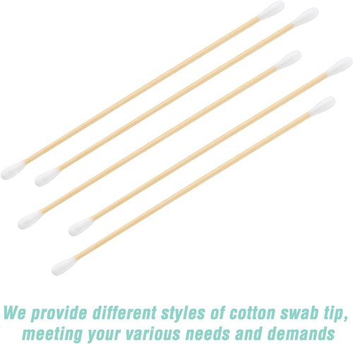 BOOSTEADY Cotton Gun Cleaning Swabs - 6 Inch with Bamboo Handle | Choose Your Tip Option