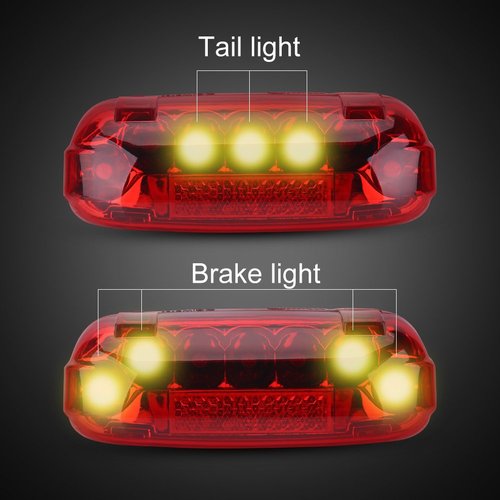 Keenso 36V Brake Light Brake LED Light Rear Tail Warning Safety Tail Light Cycling Accessories for Electric Scooters