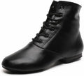 Skiennix Lace-Up Black Jazz Dance Boots - Stylish & Comfortable for Women & Girls