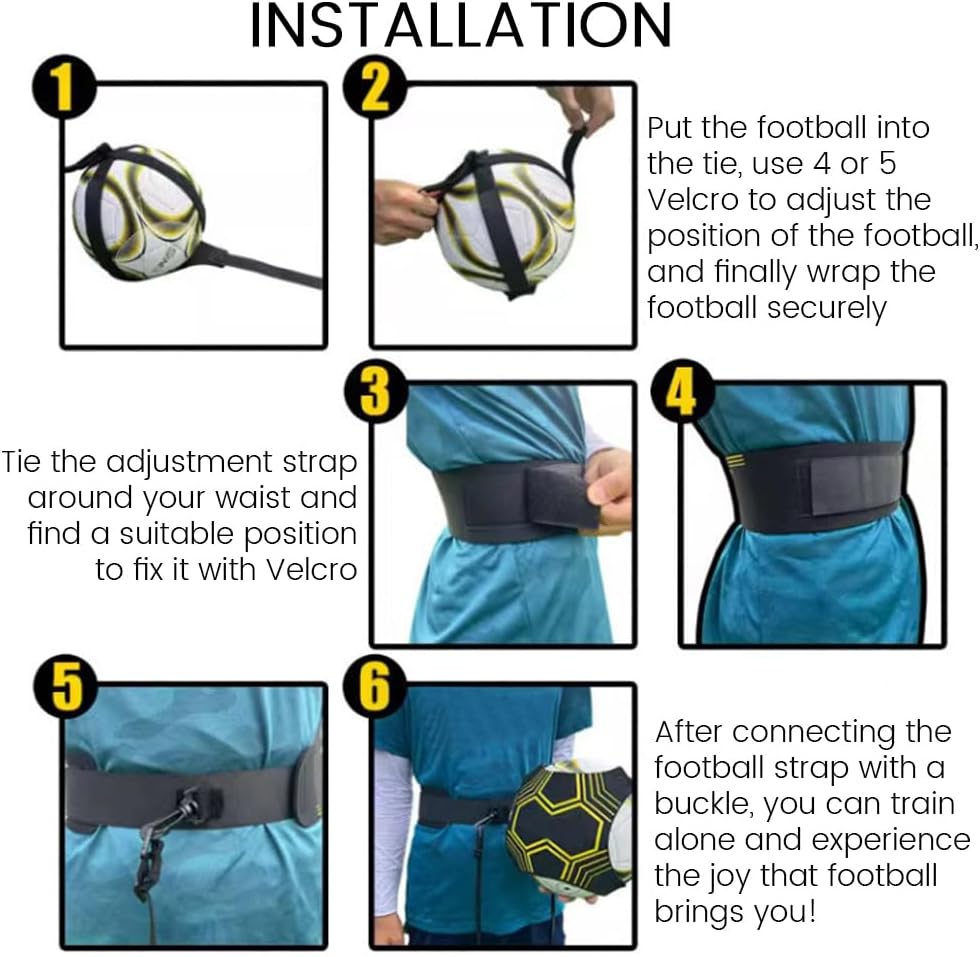 Soccer Training Strap - Adjustable Velcro Ball Control Trainer | Premium Fabric with Activity Buckle