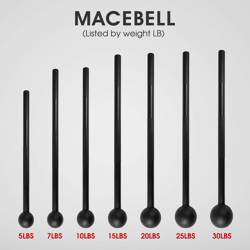 Yes4All Steel Mace Bell - Full Body Strength Training Tool for Muscles & Flexibility | 5-30 LB Options