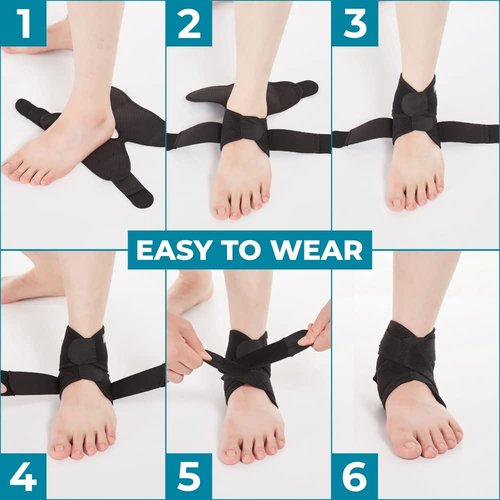Bodyprox Ankle Support Brace - Breathable Neoprene Sleeve, Adjustable Fit | 1 Pack