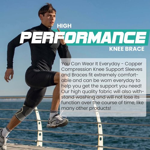 Modvel Compression Knee Brace - 2-Pack Support Sleeves for Running & Pain Relief | Ideal for ACL & Arthritis