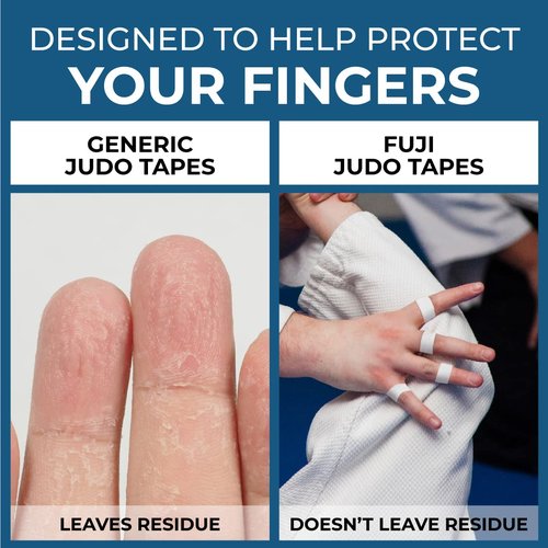 Fuji- Jiu-Jitsu and Judo Finger Tape with Case (6 Rolls) White