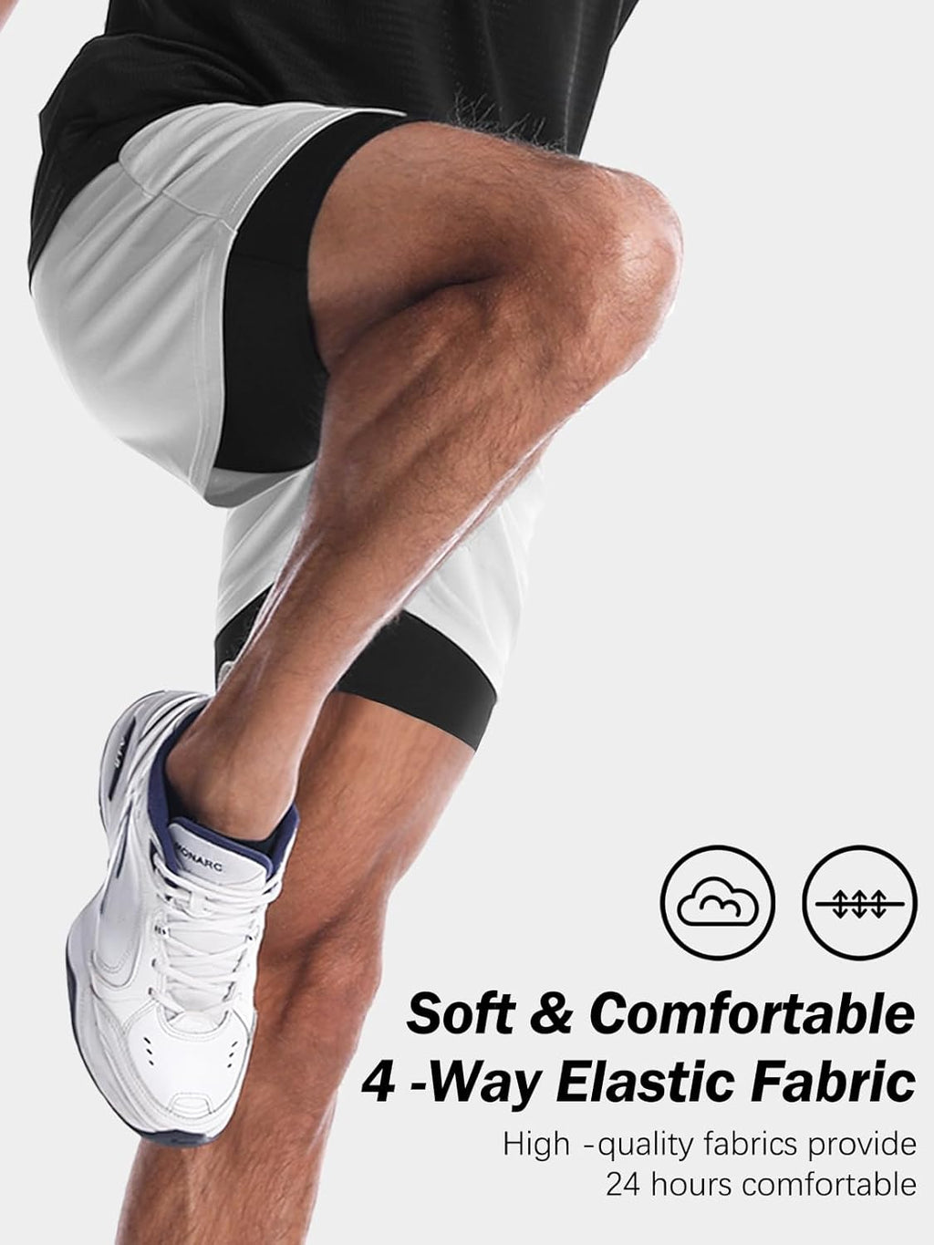 Aolesy Men's Gym Shorts - Lightweight 5”/7” Running Shorts with Liner & 5 Pockets for Ultimate Comfort