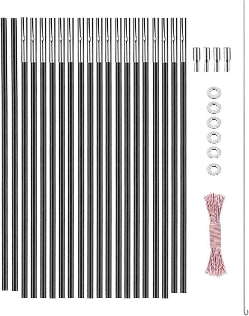 Fiberglass Tent Pole - Kids Tent Replacement Poles | Durable 8mm Repair Kit for Indoor & Outdoor Use - 2PCS x 13.1FT