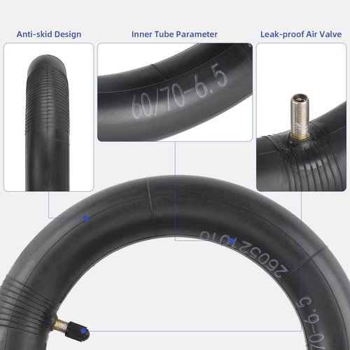 ulip (2 Pack) 60/70-6.5 Inner Tube 10 Inch Scooter Tube Replacement Camera Straight Valve for Ninebot Max G30 G30D G30LP G30E Scooters and Other Universal 10 inch Scooters
