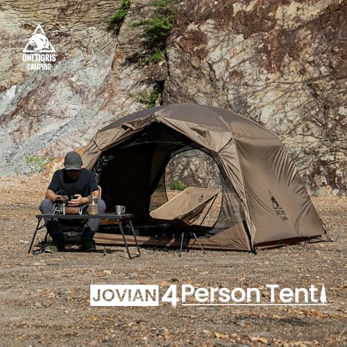 4 Person Camping Tent Waterproof 3-Season Family Shelter Easy Setup