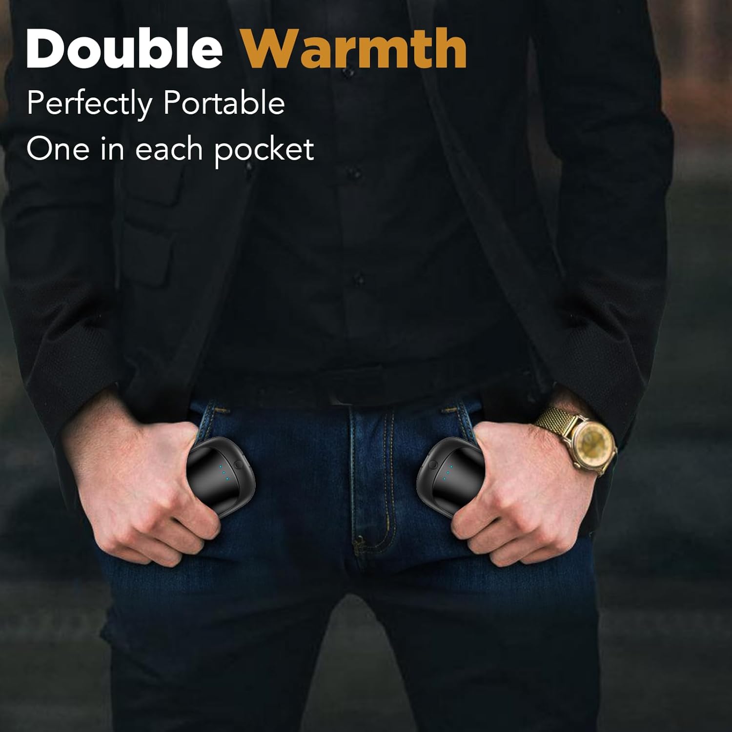 Skiennix Rechargeable Hand Warmers - Portable USB Electric Warmers for Indoor/Outdoor Use | 2-Pack