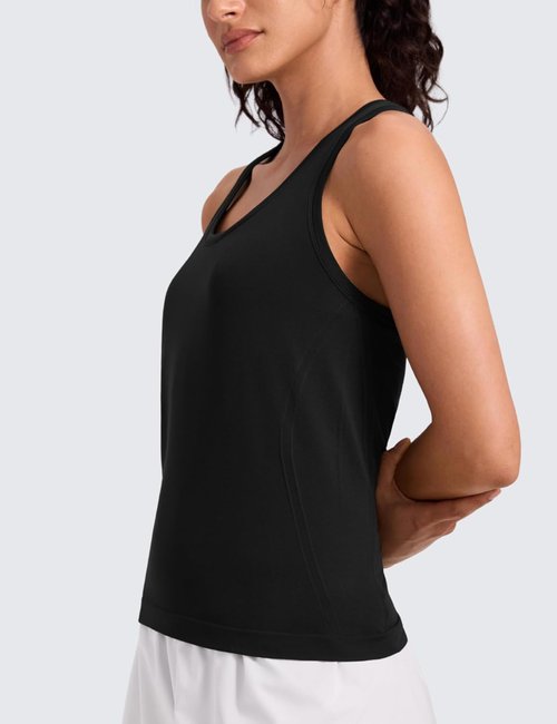 CRZ YOGA Seamless Racerback Tank Top - Breathable Sleeveless Gym Shirt for Women | Ideal for Running & Workouts
