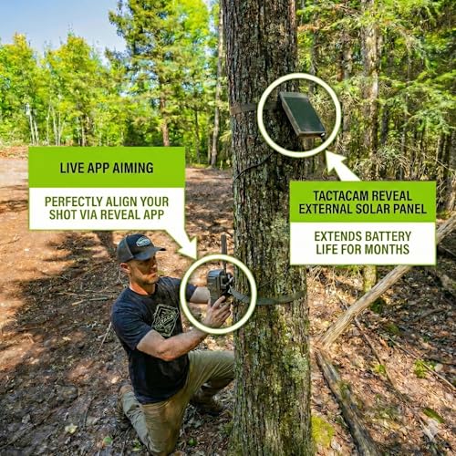 TACTACAM Reveal Pro 3.0 Cellular Trail Camera with No-Glow IR, Wi-Fi & Solar Panel