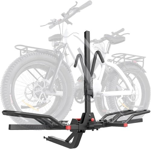 KYX Bike Rack - Heavy-Duty Hitch Mount for 2 Bikes Up to 160LBS | Foldable E-Bike Platform with Quick Tilt Release