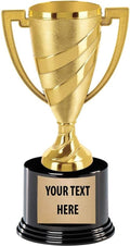 Gold Cup Trophy by Prime - 9-Inch Large Award with Custom Engraving for Celebrations