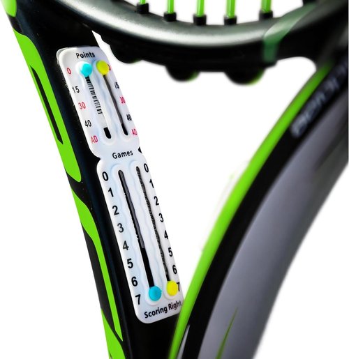 Scoring Right Portable Tennis Racket and Padel Scorekeeper, Easily Mounted Small Score Board to Keep Score of Points, Games, and Sets, Lightweight Mini Score Keeper, 1.9g, White, 2 Pack