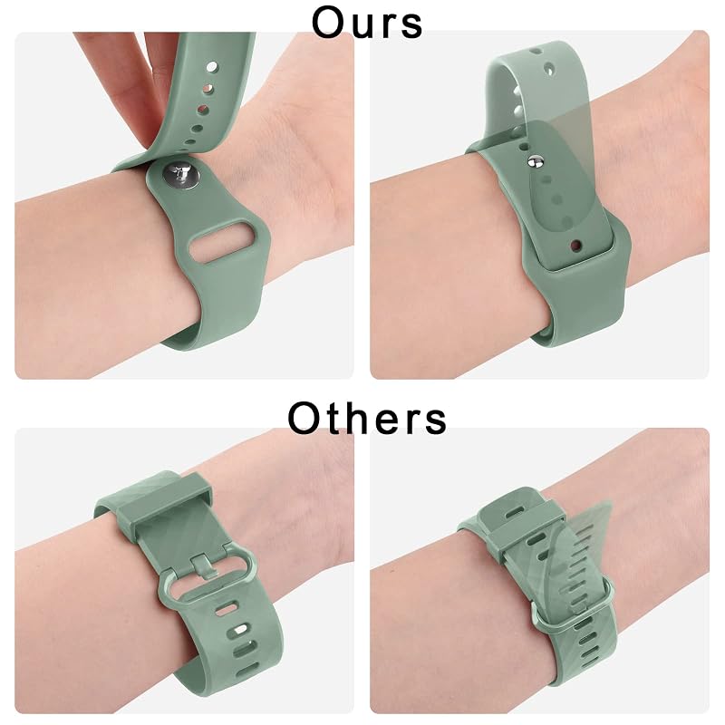 4 Pack Silicone Versa Bands - Avocado Green, Smoke Violet, Milk Tea, Starlight (Versa 2/ Versa/ Versa Lite/ Versa SE)