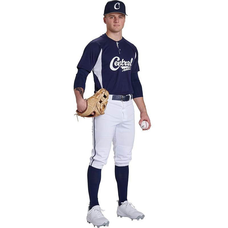 Champro Triple Crown 2.0 Baseball Knickers with Braid - White, Scarlet, Medium