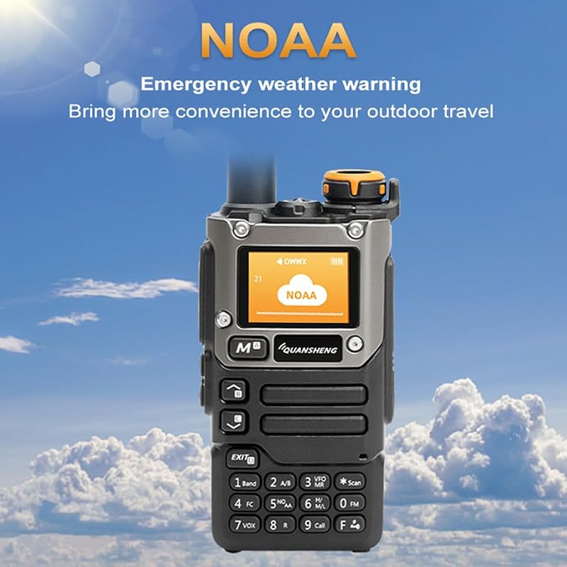 Walkie Talkie 5W UHF/VHF Two-Way Radio with NOAA Weather Alert – UV-K6/K5 (Type-C Charge)