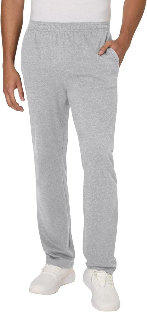 Hanes Men's Cotton Jersey Jogger - Comfortable Knit Sweatpants with Pockets & Cinched Cuffs