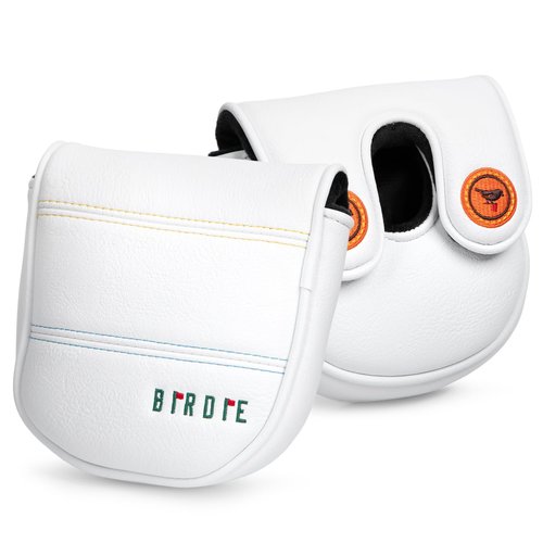 Golf Headcovers Elegant Embroidery Premium Leather Golf Club Head Covers Birdie Driver Cover Fairway Wood Cover Hybrid Headcover Golf Mallet Putter Cover for DF3(Putter Cover for DF3)
