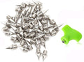 AUGSUN 110 Pieces 3/8 Inch Stainless Steel Track and Cross Country Spikes with Spike Wrench