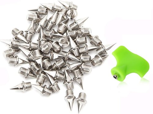 AUGSUN 110 Pieces 3/8 Inch Stainless Steel Track and Cross Country Spikes with Spike Wrench