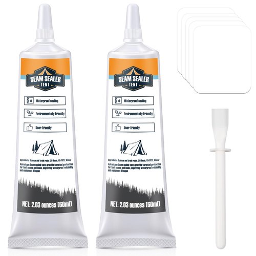 INNOVAYOU Tent Seam Sealer 120ml, No Sew Solution Waterproof Fast Cure Seam Sealer Tent, for Tents and Outdoor Fabric, Clear
