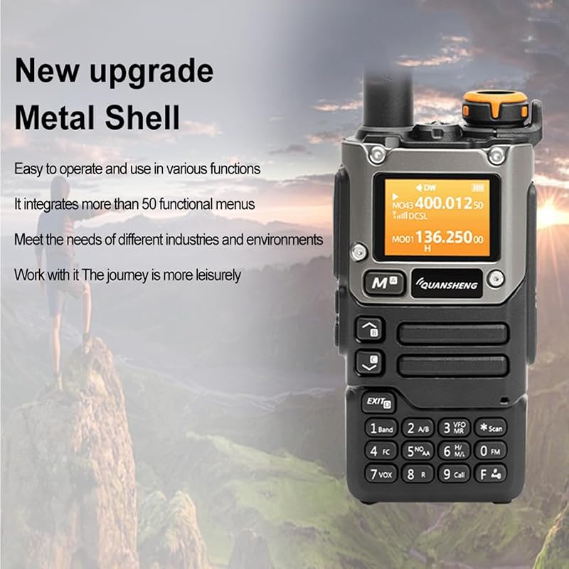 Walkie Talkie 5W UHF/VHF Two-Way Radio with NOAA Weather Alert – UV-K6/K5 (Type-C Charge)