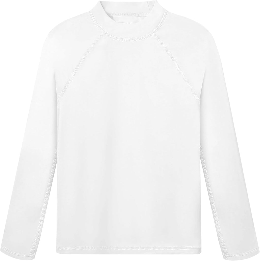 Roadbox Boys UPF 50+ Rash Guard, Swim Shirt Sun Protection Long Sleeve for Kids, Toddler Rashguard Athletic Surf Water Shirts