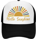 VentuCoven Summer Trucker Hats,Hello Sunshine Trucker Hat Summer Baseball Cap for Women Men Snapback Adjustable Hat Humor Gift Men
