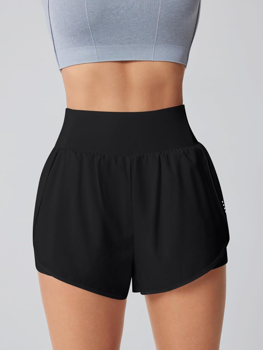 Skiennix Women's High-Waisted Athletic Running Shorts - 3" Dolphin Style with Pockets