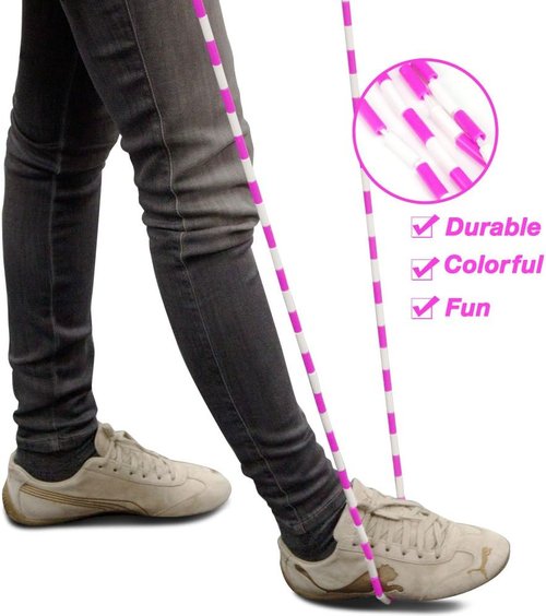 K-Roo Sports Jump Rope - Durable Plastic Beaded Design for Enhanced Grip | Perfect for Fitness