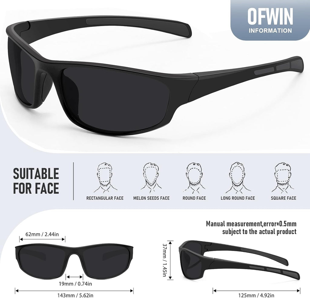 Skiennix Polarized Sports Sunglasses - UV Protection for Men & Women | Ideal for Fishing, Cycling & Running