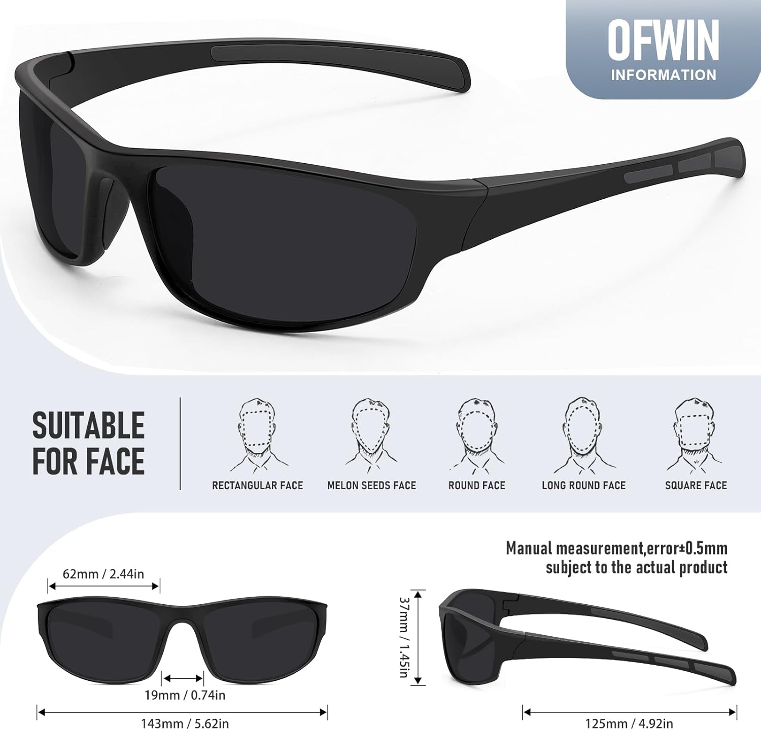 Skiennix Polarized Sports Sunglasses - UV Protection for Men & Women | Ideal for Fishing, Cycling & Running
