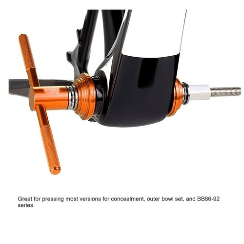 Enajucy Bike Headset Press Tool - Bicycle Headset Bearing Press-in Tool - Bike Headset Cup and Bottom Bracket Press Installer Accessories (Orange with 1 Thrust Bearing)