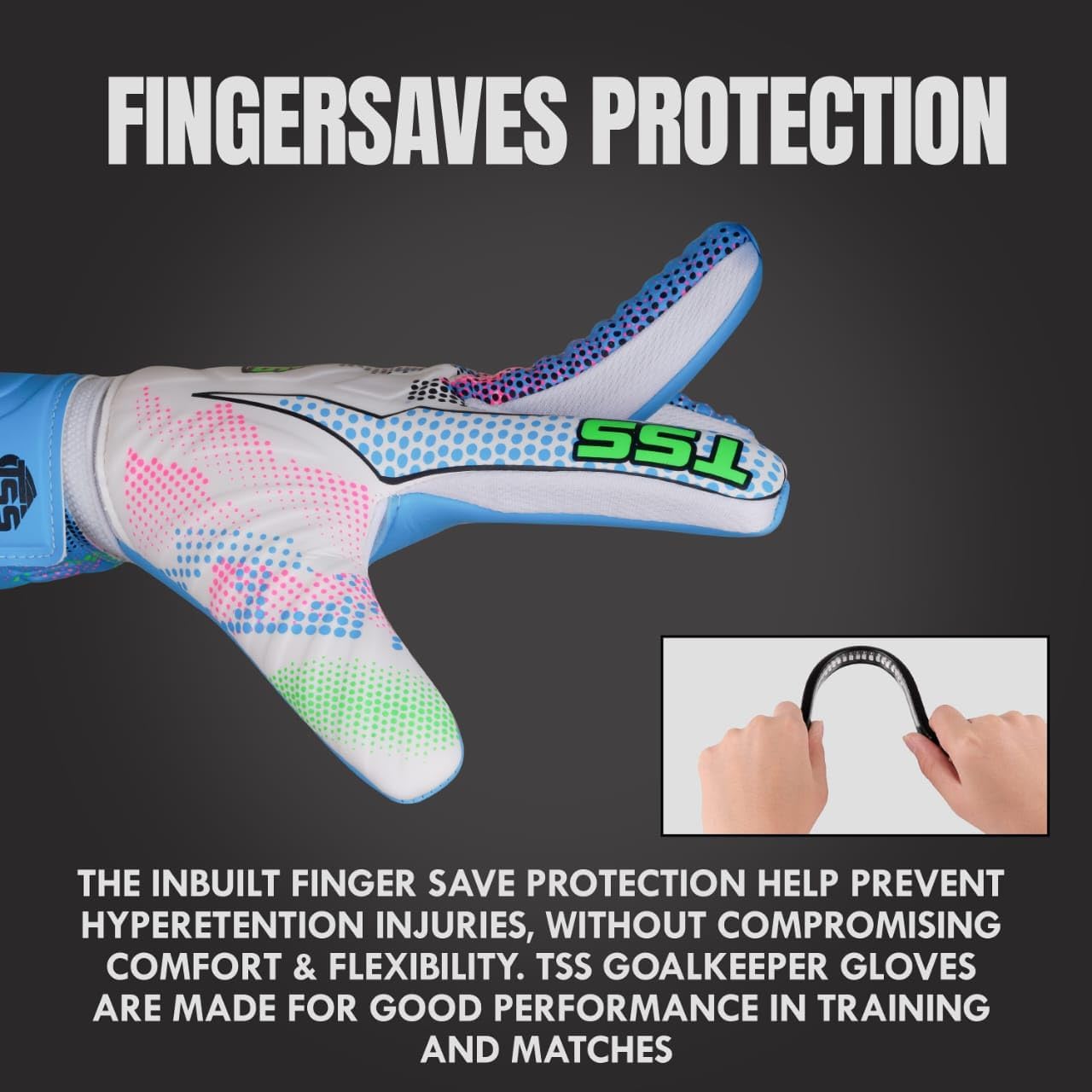 Skiennix Soccer Goalie Gloves - High Performance Protection with Pro-Tech Finger Spine - Multi Size