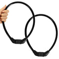 Bike Lock Cable, Bicycle Lock, Bike Locks Heavy Duty Anti Theft, 2Ft Combination Cable Lock for Outdoor Equipment, Black (2Ps, 2Ft, Reset Combo)