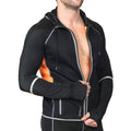 SaunaTek Men's Sauna Hooded Jacket Sweat Suit for Exercise and Heat Training, Neoprene, X-Large