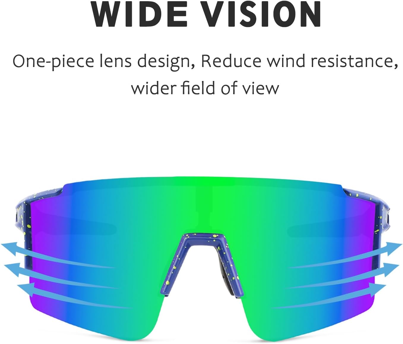 OULAIQI Polarized Cycling Sunglasses - Interchangeable Lenses for Men & Women | Lightweight & Durable