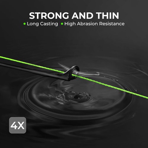 KastKing Superpower ColorShield Braided Fishing Line - Colorfast & Durable UHMWPE Fiber, 100 Yards
