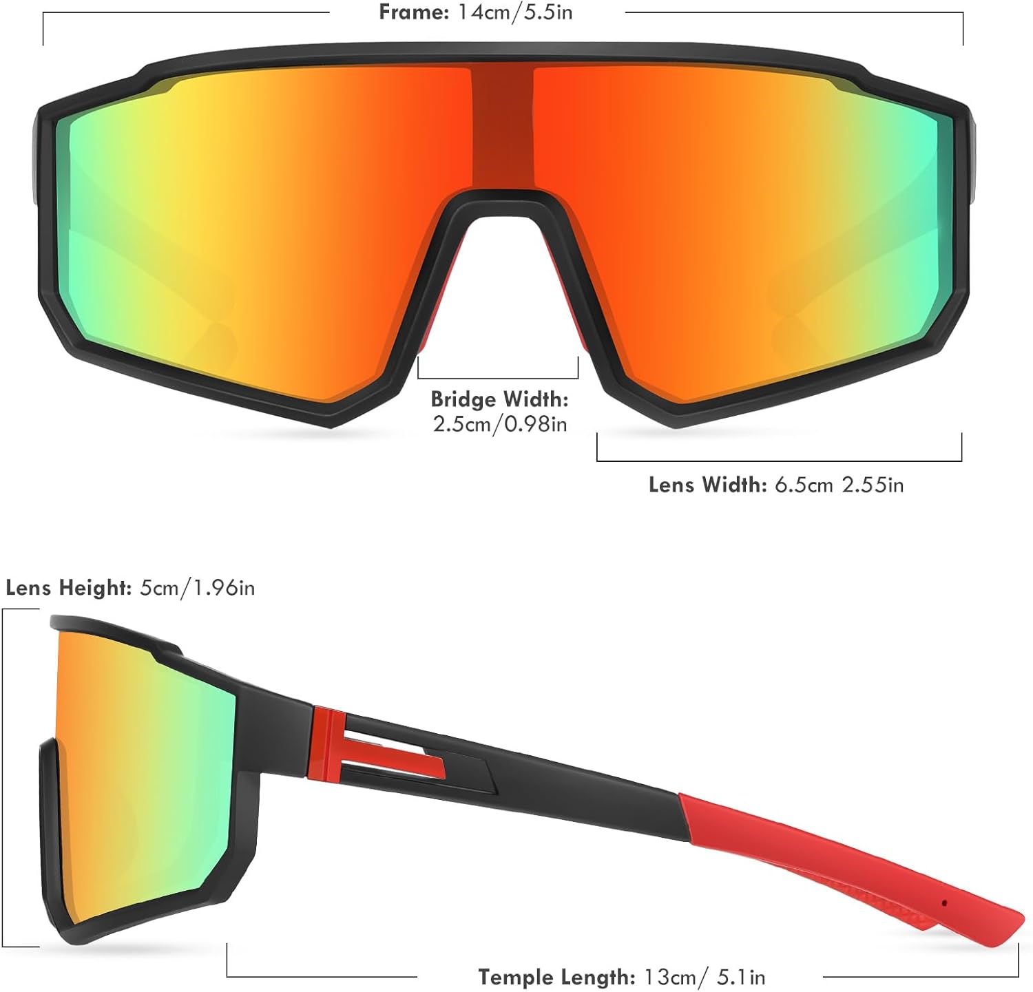 Skiennix Youth Baseball Sunglasses - Kids Polarized Sports Glasses with UV400 Protection | Perfect for Softball & Cycling