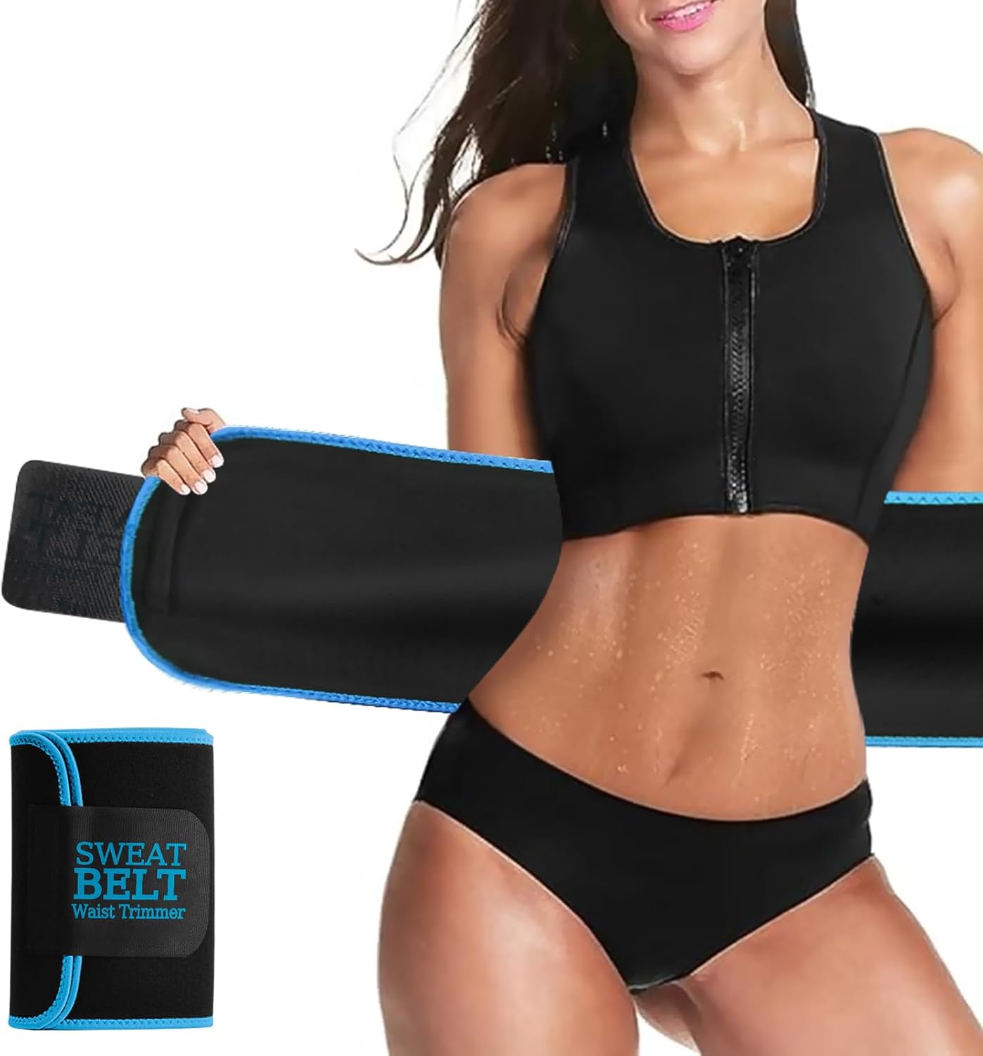 Skiennix Waist Trainer for Women - Effective Lower Belly Fat Reduction | Sweat Band Body Shaper