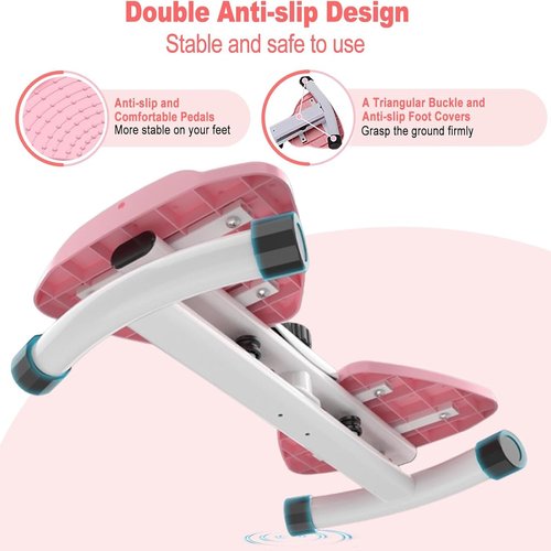 Waist Twisting Machine Fitness Tool, Ab Twister Board for Home Workout & Core Training, 300 lbs Capacity Exercise Twist Board with Resistance Bands, Noiseless Waist Sculptor with Foot Massage
