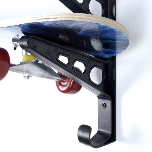 CAIKEI Skateboard Storage Rack Wall Mounted Hanger Longboard Organizer Display Holder Skateboard Tool Storage for Home and Garage,Space Saving for Skateboard, Longboard, Scooters, Helmets and More