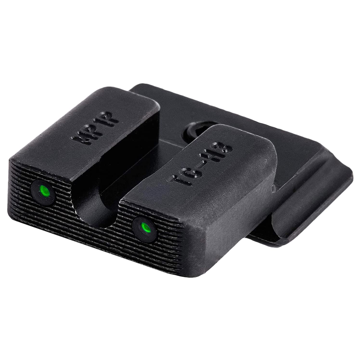 TRUGLO Tritium Pro Night Sights, Compatible with Smith & Wesson M&P Series | Glow-in-The-Dark Front & Rear Gun Sight Set with Orange Focus Lock Front Ring