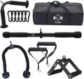 Skiennix Cable Machine Attachment Set - LAT Pulldown Accessories for Home Gym Workouts