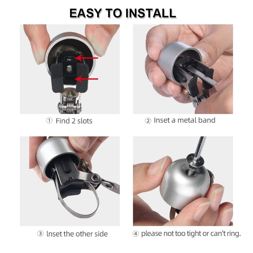 ROCKBROS Bike Bell Classic Bicycle for Ring with Loud Sound Bells Road Mountain Handlebars Adults Black