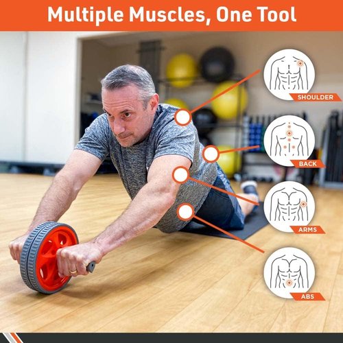BodySport Ab Roller - Wobble-Free Dual Wheel Design | Portable Anti-Slip Fitness Equipment