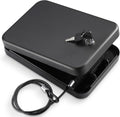 Younion Pistol Safe - Portable Handgun Lock Box for Travel & Cars | Compact Black Design